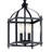 2-Light Black Traditional Cage Pendant-1560898190