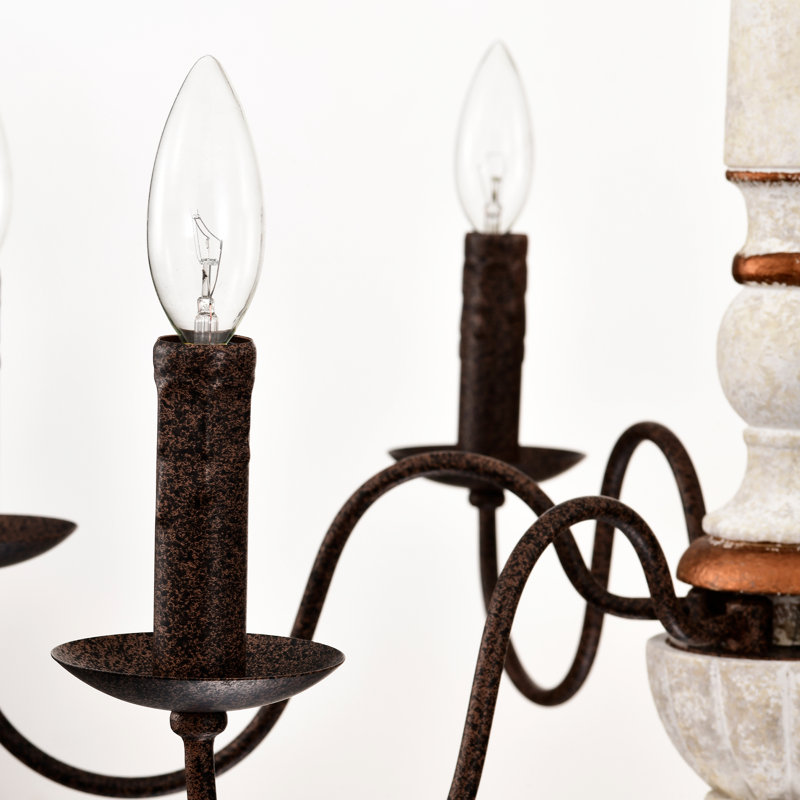 Lustre 6 lumières à hauteur réglable Emiliano (ampoule non incluse)