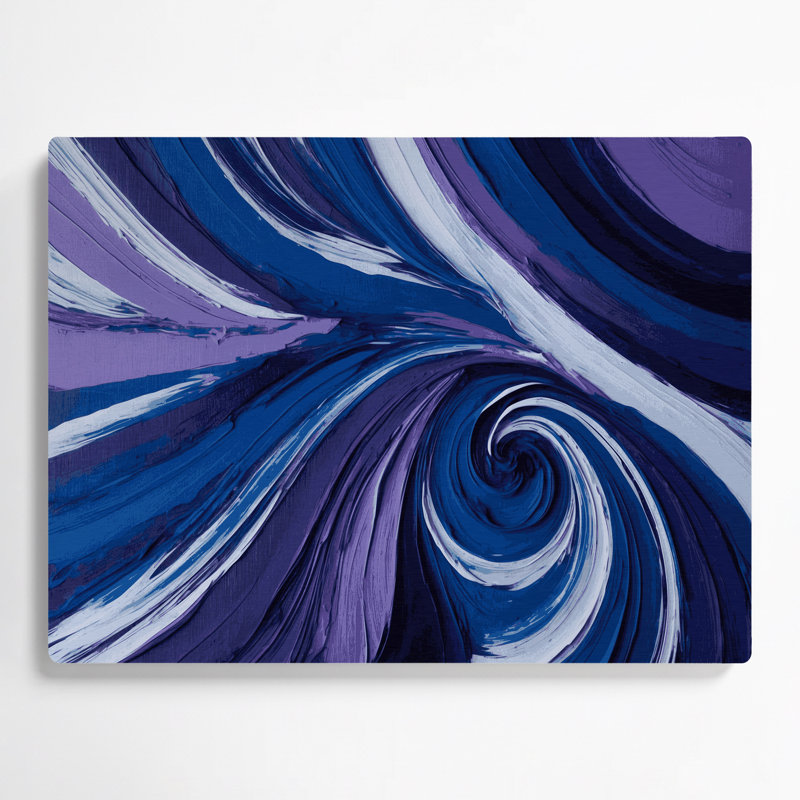 «Lyrical Abstraction 66», art mural en métal bleu, H 11 po x l 14 po