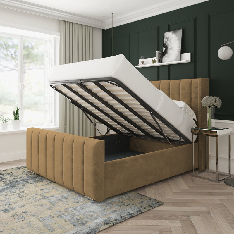 Willow Conistan Upholstered Ottoman Bed Frame, Single (3'), Mink