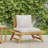  Modern Armless Patio Lounge Chair with Deep Cushions and Wide Acacia Base, Outdoor Seating-1432080782