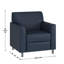 Chaise Adrey LeatherSoft avec structure aux coutures épurées-133597928-133597935