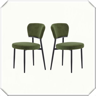 2-Piece Upholstered Dining Chair Sturdy Comfortable Stylish Durable Practical
