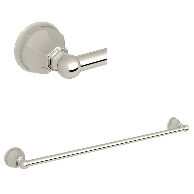 Palladian® 30" Towel Bar, Polished Nickel, 2.75" H x 32.75" L x 3.09" D