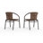 Arthor Rattan Indoor/Outdoor Stacking Restaurant Chairs (Set of 2)-1822964016