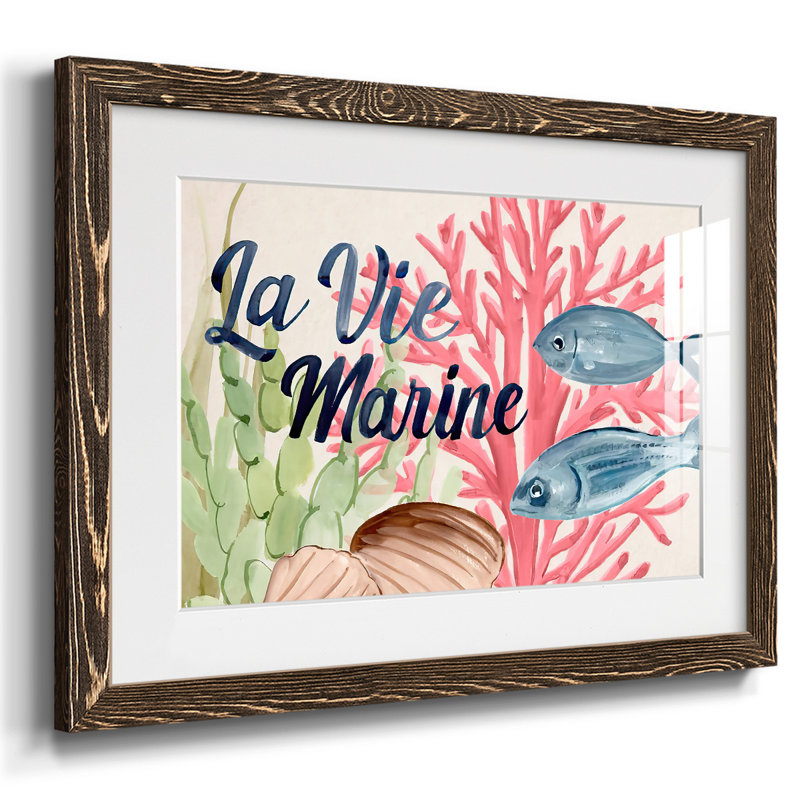 Pastel mer I, Noyer, H 18 po x l 26 po x P 1,5 po