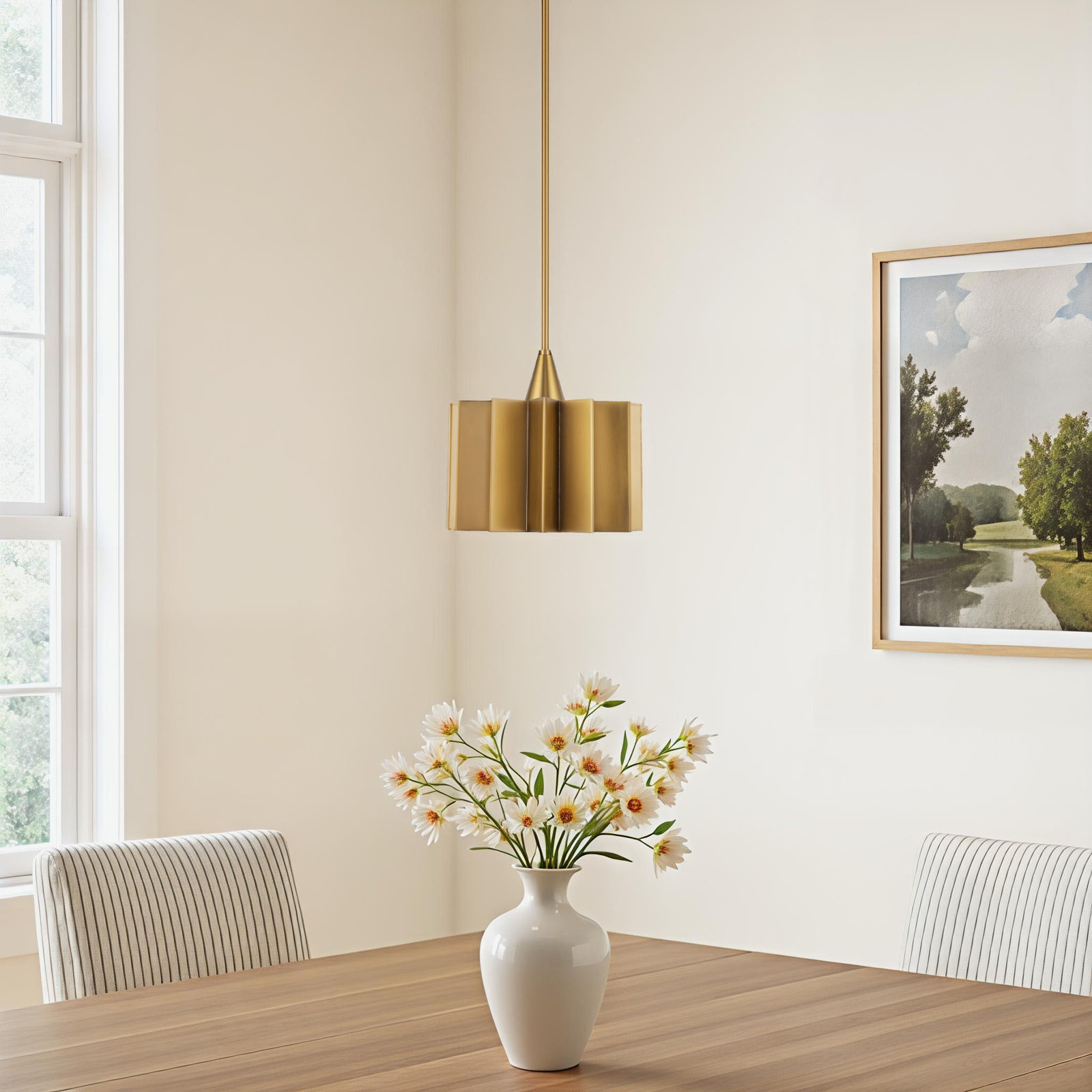 Tindra Single Light Pendant, Aged Gold, Aged Gold