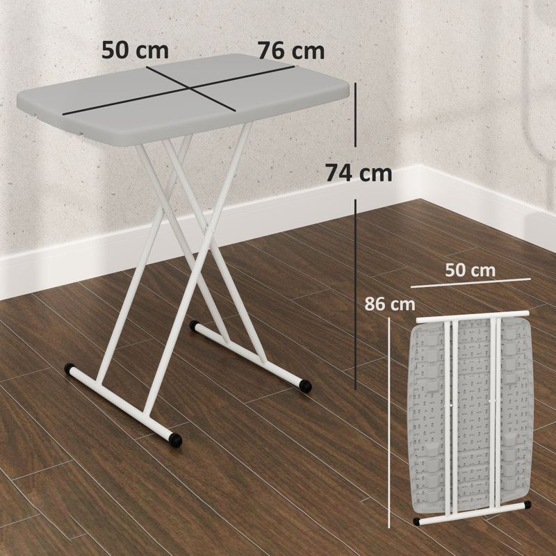 Rectangular 76cm L Outdoor Side Table, Charcoal grey