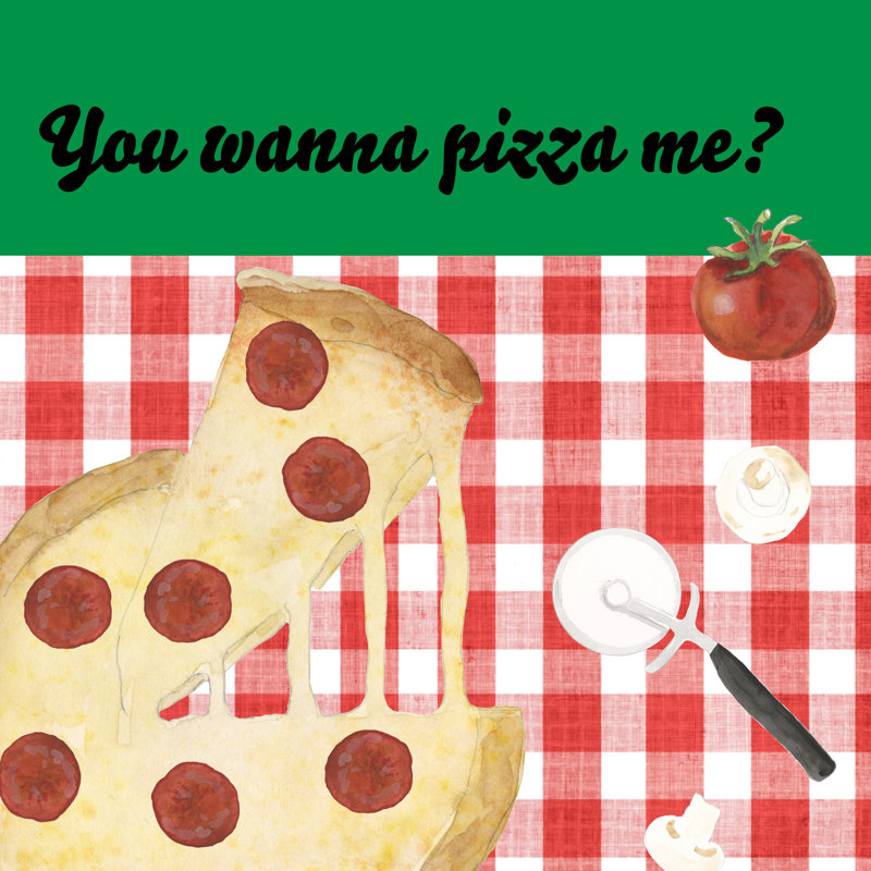 Pizza My Heart II by Alicia Longley - Wrapped Canvas Print, 30cm H x 30cm W x 3.8cm D