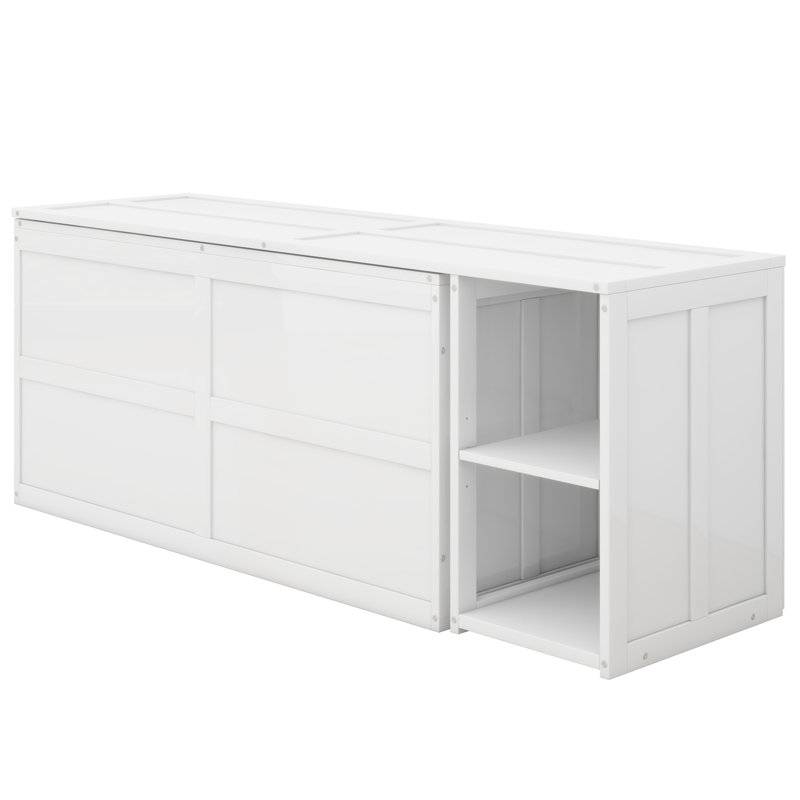 Lit avec rangement, Blanc