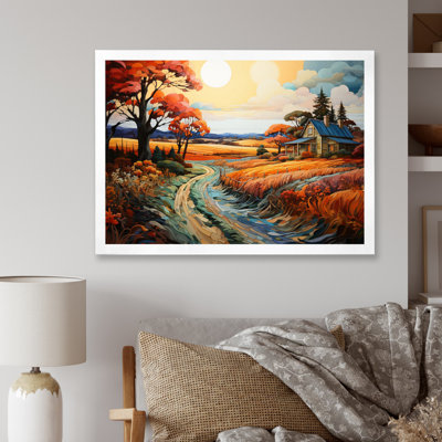 Farmhouse Farmstead Mosaic Pointillism I - impression