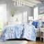 Édredon grand à rayures florales, microfibre, 2 taies décoratives, coussins décoratifs, nettoyage des taches avec des rayures, rembourrage,-120649287