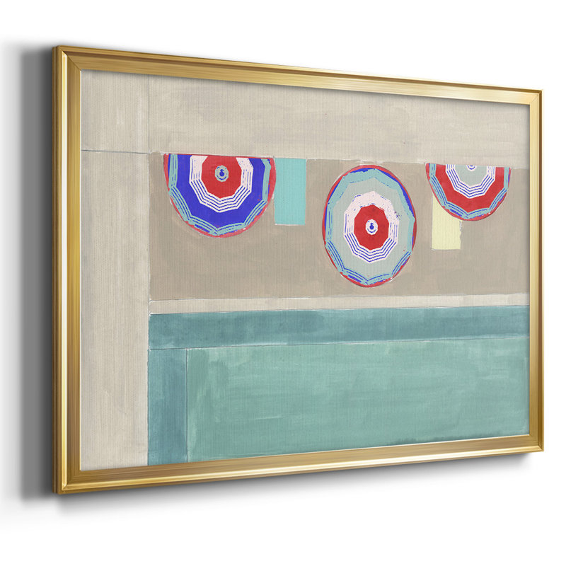 By The Pool II, reproduction d'art sur toile, H 14 po x l 20 po x P 1,5 po, Or