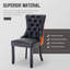 Ensemble de 4 chaises de salle à manger rembourrées en cuir et tissu noir / orange-2134824697-2134824454