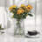4" W 8" H Clear Ribbed Glass Vase For Flowers-817262679