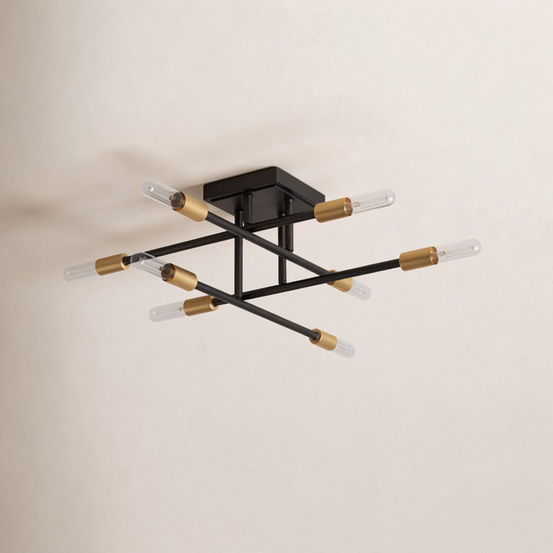  Lyrique 8-Light Ceiling Light , Brass