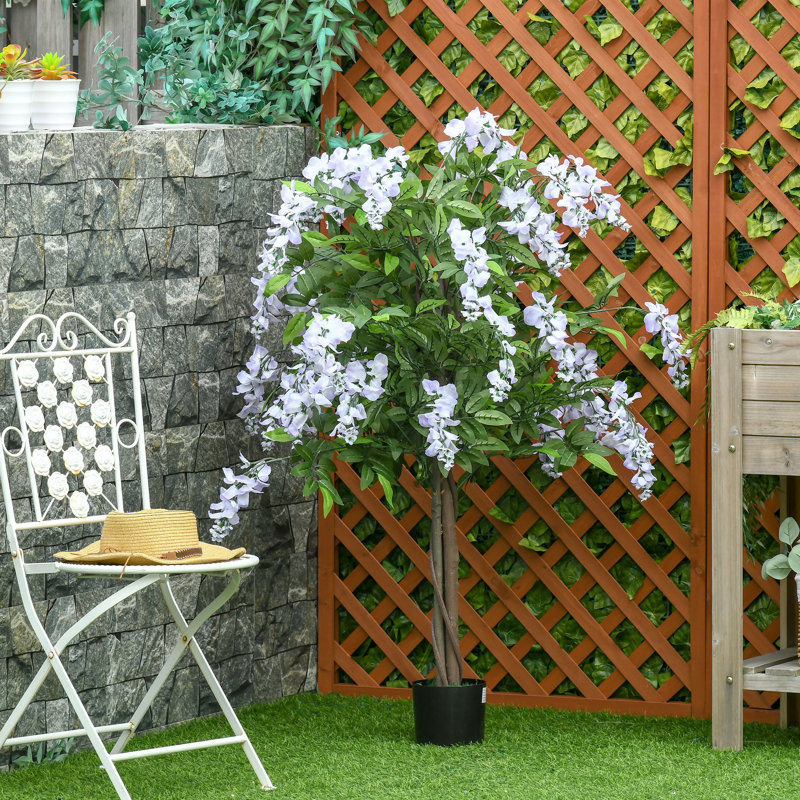 110cm Faux Flowering Tree in Pot