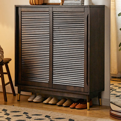 Chinese Style Simple Shoe Cabinet Side Cabinet 20 Pair Shoe Storage Cabinet