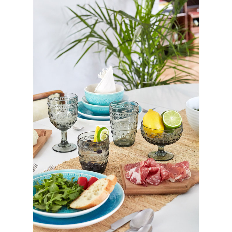 Ensemble de verres à pied Fez, Gris