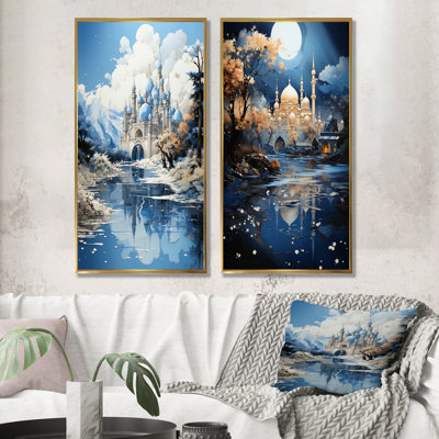 Mosquée de l'Islam Masjid Serenity - ensemble de 2 reproductions d'art sur toile