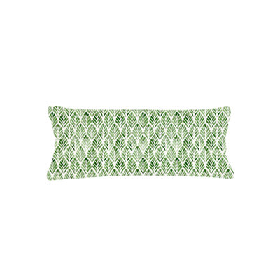Coussin en velours vert 14 x 40