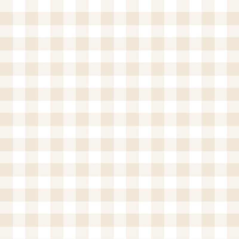 Gingham Pattern Custom Bench Cushion - Water Resistance, 31" W x 15" D, 2", White/Ivory