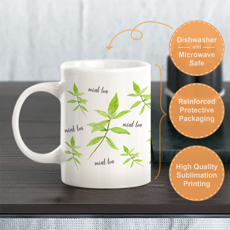 Tasse à café 11 oz Mint, Ensemble de verres à lait, Plastique polypropylène