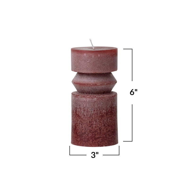 Bougie totem non parfumée, Mauve clair