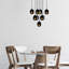 Everglades 9 - Light Black Cluster Pendant