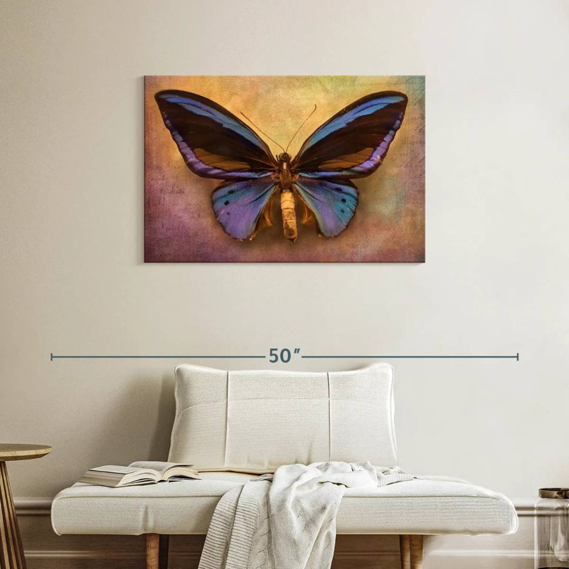 Brampt Purple Butterfly, 24" H x 36" W
