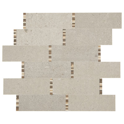 Carrelage mosaïque en pierre naturelle de 11 po x 13 po Itona Tile (ensemble de 10) (9,20 pieds carrés par carton)