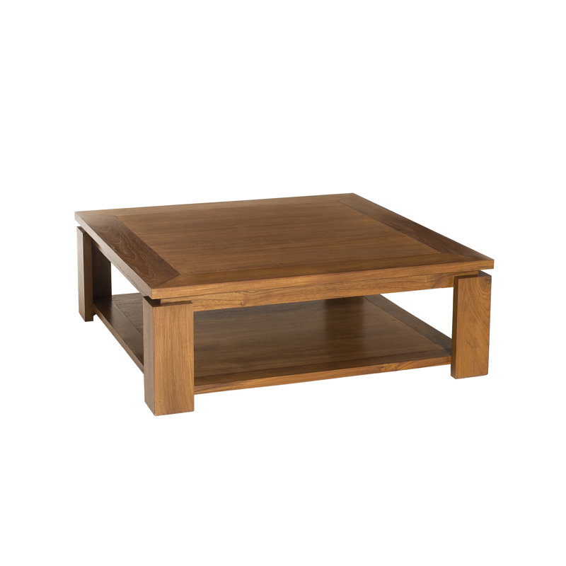 Four Leg Coffee Table with Storage, Honey