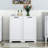 Laundry Cabinet with Doors and shelf, Tilt-Out Laundry Hamper, Freestanding Style, Adjustable Shelf, White