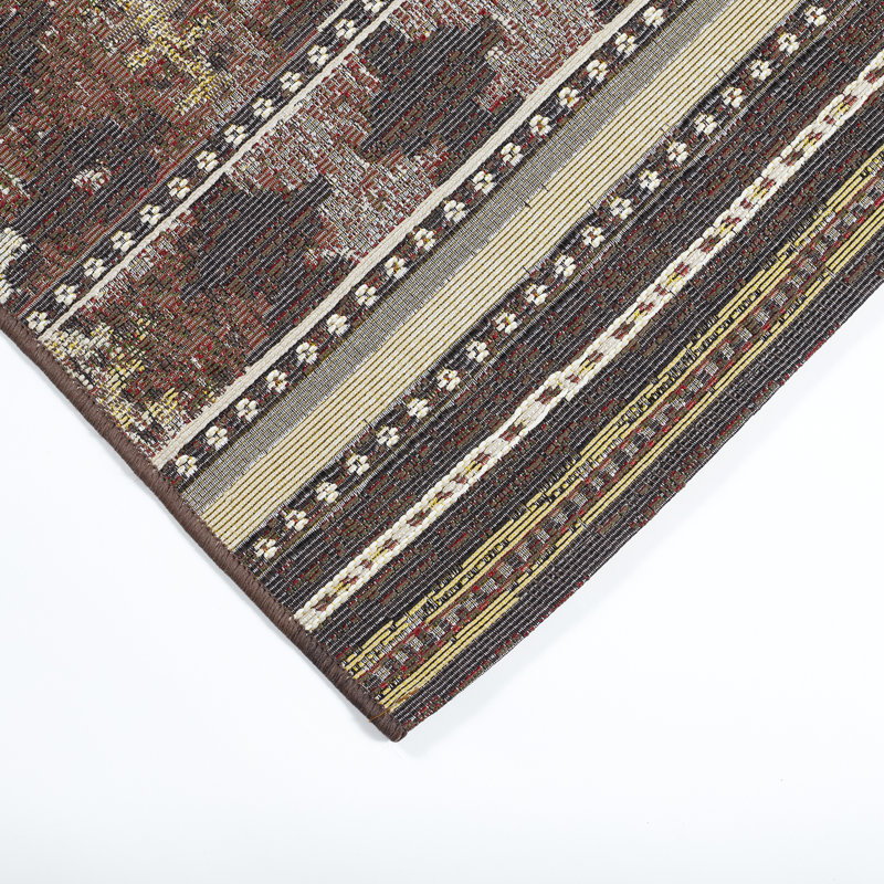 Ternan Power Loomed Indoor/Outdoor Rug, Brown, 2'2x7'6