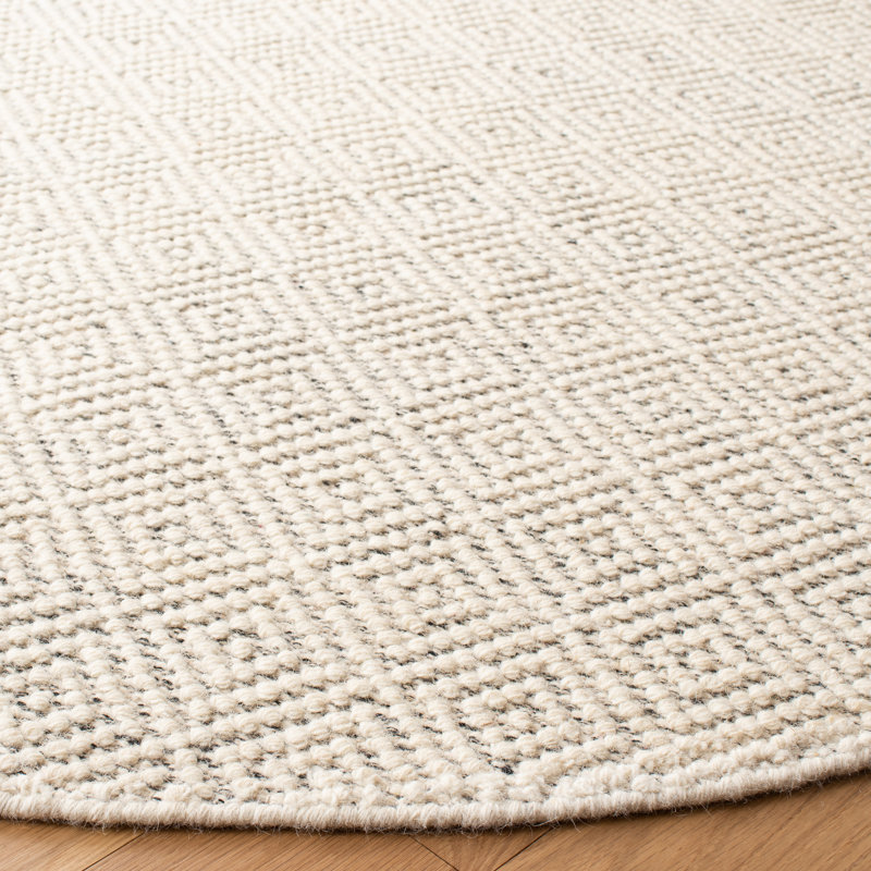 Irish Chain Hand Woven Area Rug, Round 122 cm