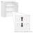 RiverRidge Brookfield Two-Door Floor Bathroom and Laundry Storage Cabinet and Organizer with Adjustable Shelves - White
