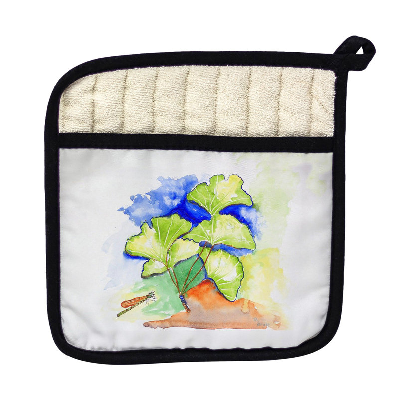 Cuisinier poignée ginkgo moucheté feuilles betsy drake interiors
