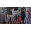 Décorations de Noël bonhomme de neige scintillantes en tissu, bonhomme de neige illuminé 3D avec 200 lumières DEL et attaches à fermeture éclair-1504323648