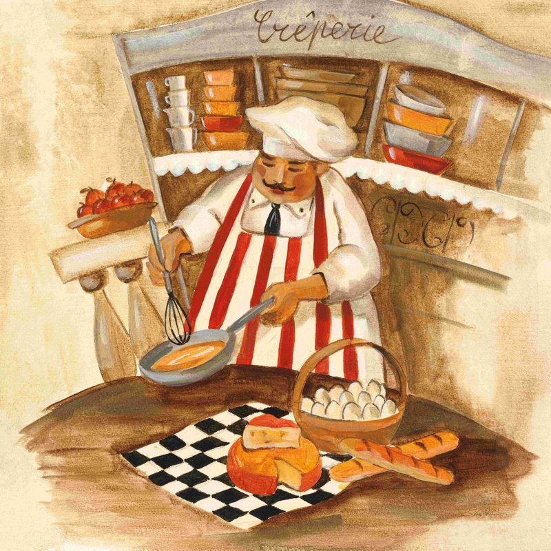 Crêperie, H 12 po x l 12 po, Toile tendue, Non