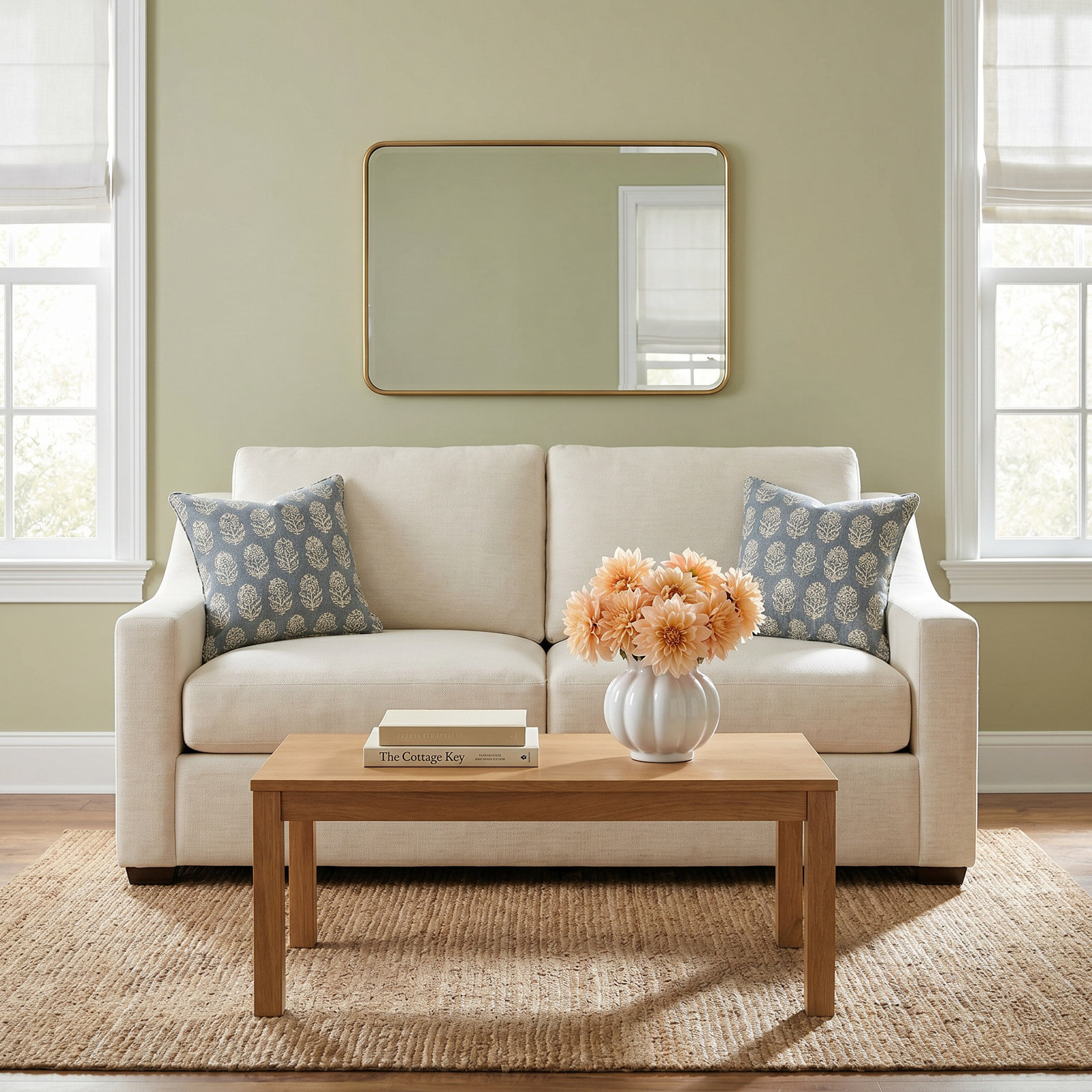 Cranbrook 55.5'' Upholstered Loveseat, Nomad Snow Crypton® Chenille