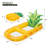 3-in-1 PVC Inflatable Pool Floats, Pineapple Pool Raft with Drink Holder and Detachable Backrest