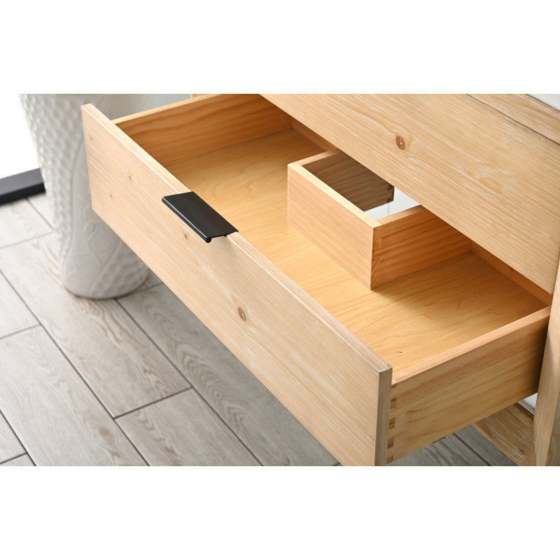 Ensemble de meuble-lavabo mural moderne minimaliste 30 po Danbury, Teck blanc