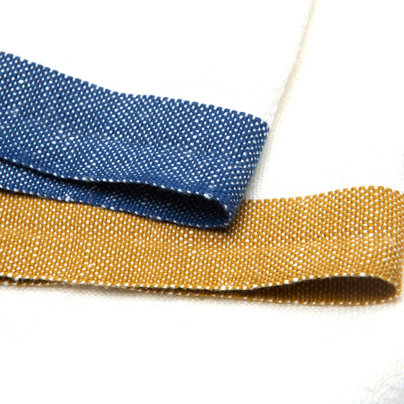 Square Napkin, Blue/Mustard