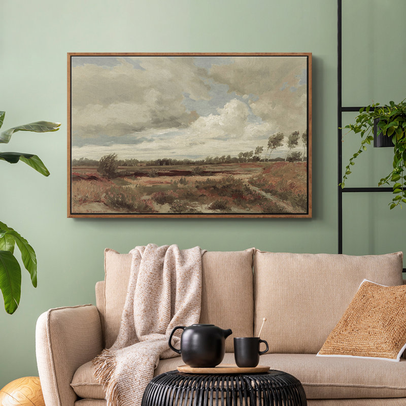 "Vintage Landscape-DCXLI" sur toile, H 17 po x l 25 po, Noyer