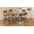 Deyton Modern 7-Piece Rectangular Expandable Dining Set with Wood Chairs, 63'' Table-2049799115