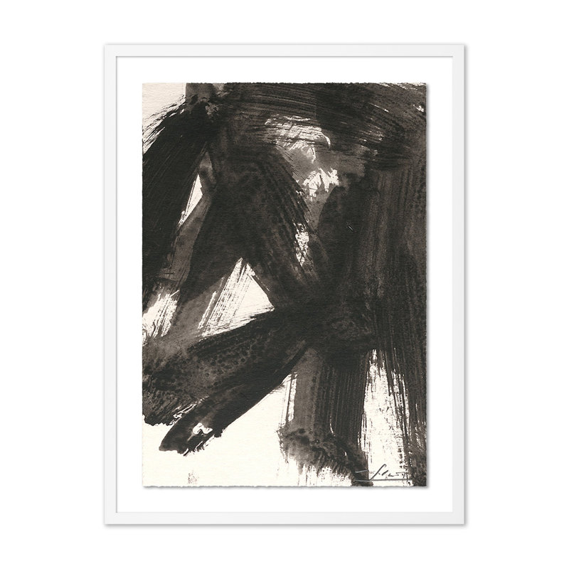 No. 16 Painting by Valeria Sidanez, Rustic Walnut Framed, 32" H x 24" W