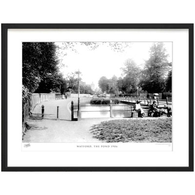 Watford, The Pond 1906 by Francis Frith - Single Picture Frame Print