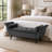 Velvet Upholstered Flip Top and Storage Bench-1372117905