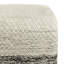 Pouf carré de 18 pouces de largeur en polyester PET gris et blanc