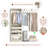 Ronnette 20"-60" Closet System with Three Wooden Drawers-2090227779